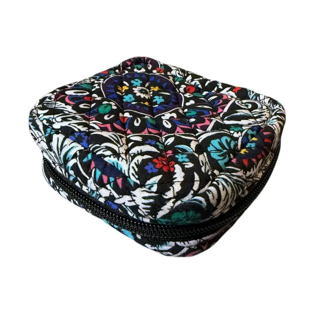 Vera Bradley STAINED GLASS MEDALLION Double Compartment Jewelry Zip Bag